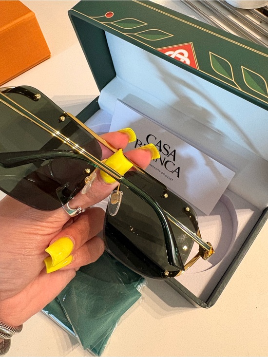 Casa Blanco Black and Gold Aviator Sunglasses